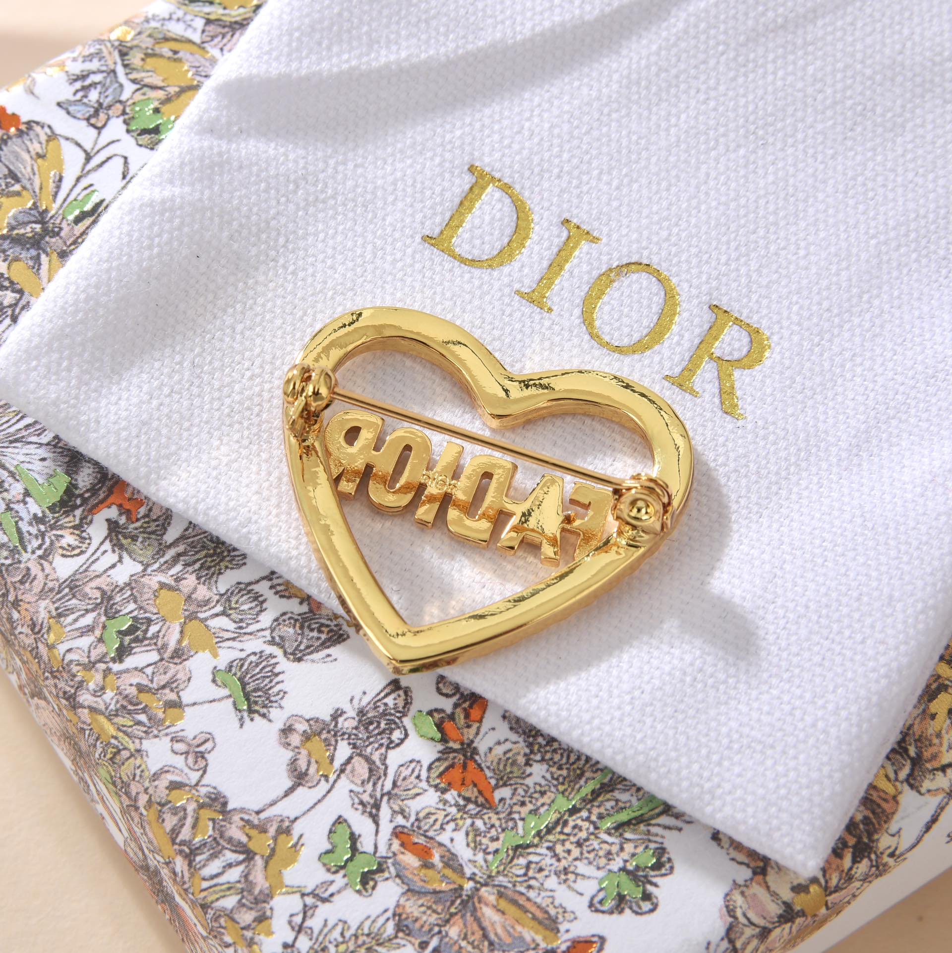 Dior J'adore Crystals 18K Gold Brooch