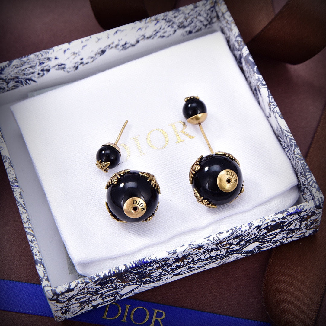 Dior Tribales Black 18K Gold Earrings