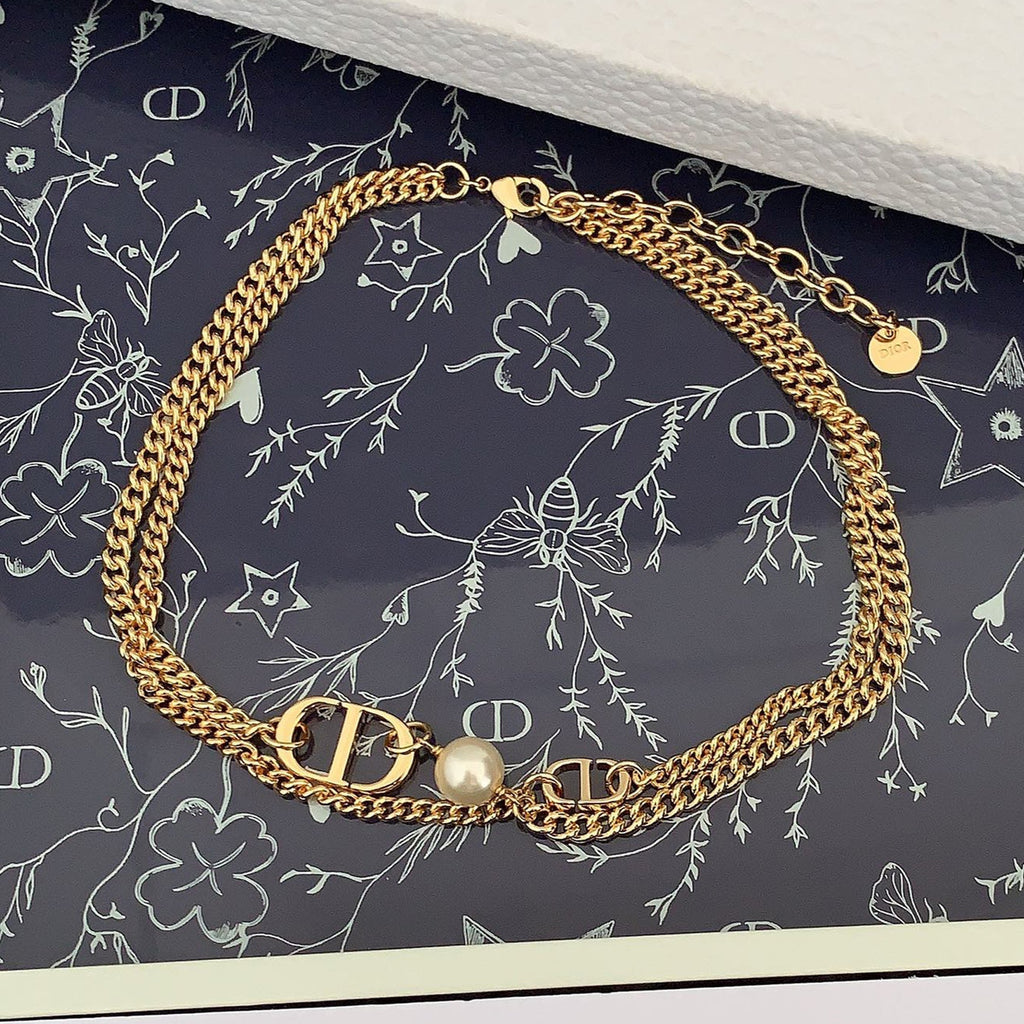 Dior 30 Montaigne Choker 18K Gold Necklace