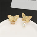 Dior Butterfly 18K Gold Earrings