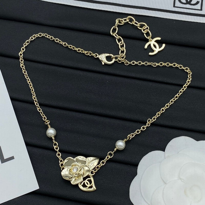 Chanel Camellia 18K Gold Necklace