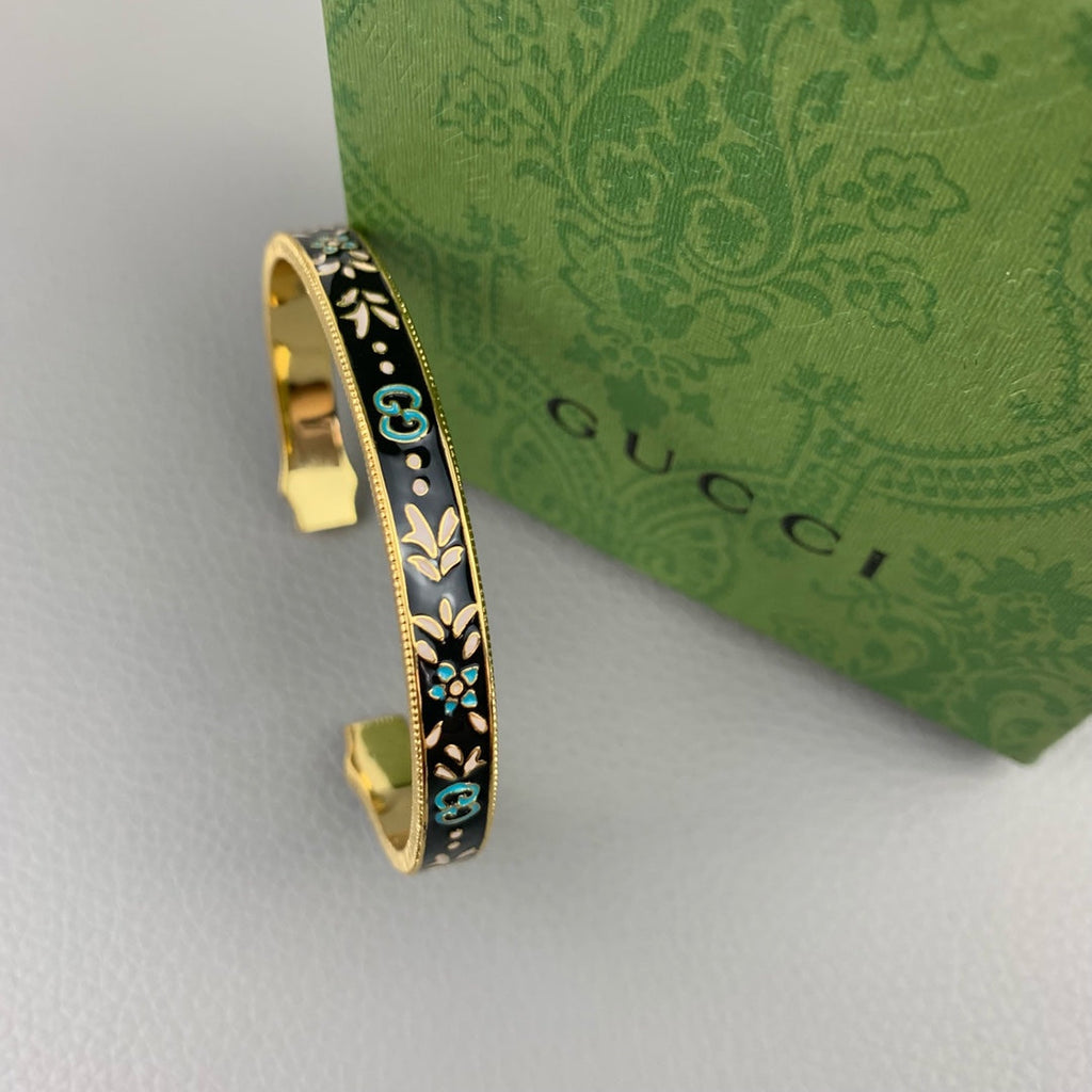 Gucci Double Icon Blooms 18K Gold Bracelet