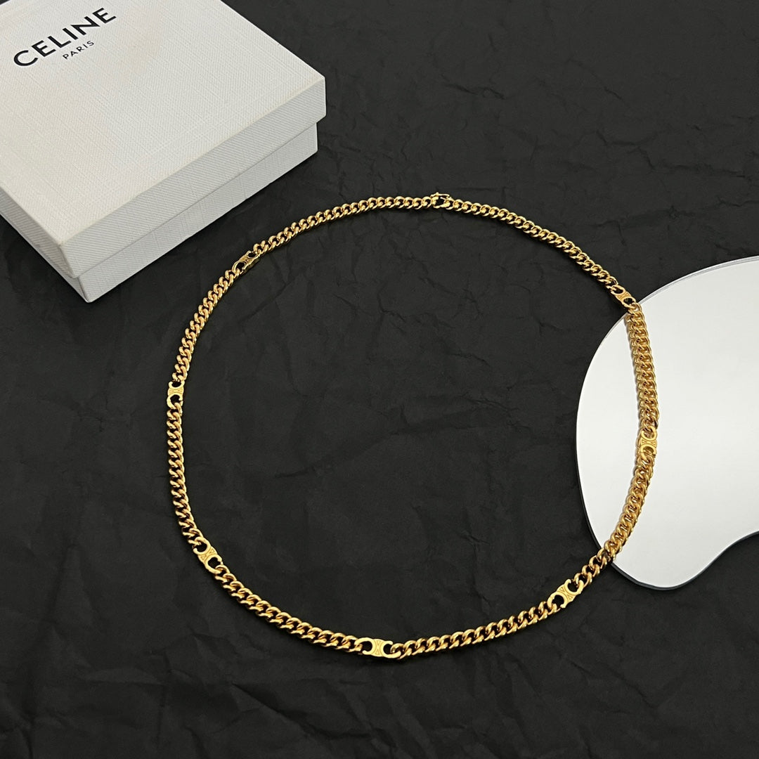 Celine Gourmette Chain 18K Gold Necklace