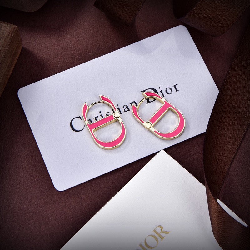Dior 30 Montaigne Pink 18K Gold Earrings