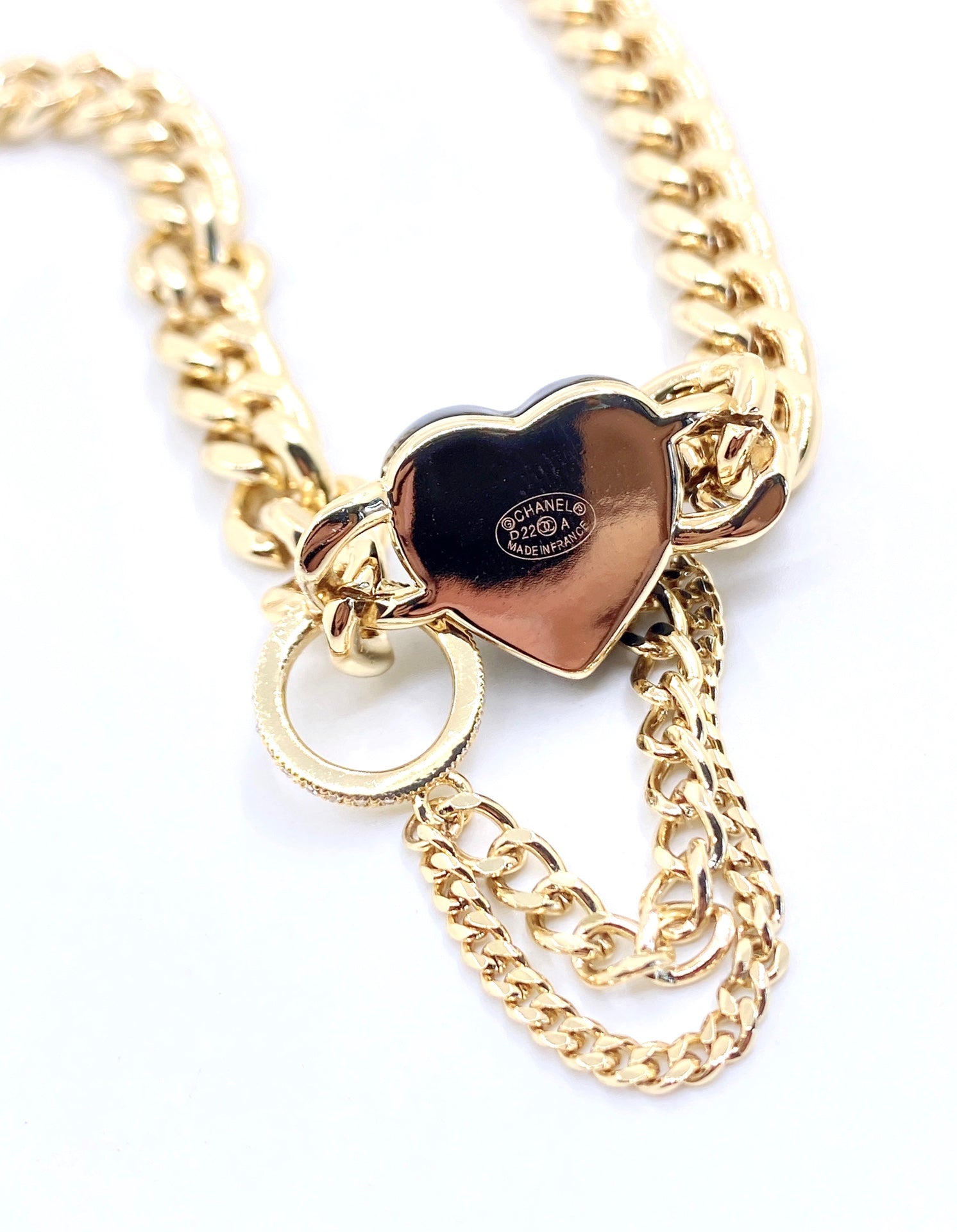 Chanel Black Choker 18K Gold Necklace