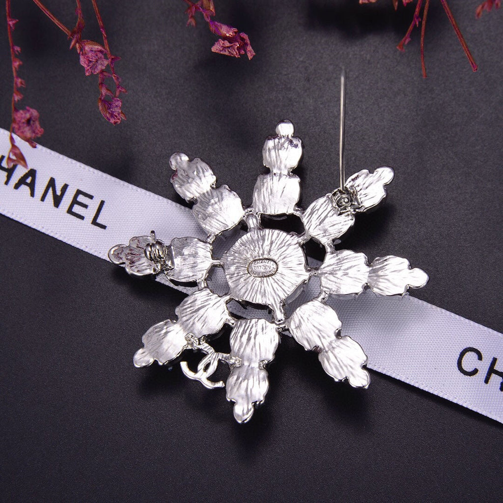 Chanel Flower Crystals 18K Gold Brooch