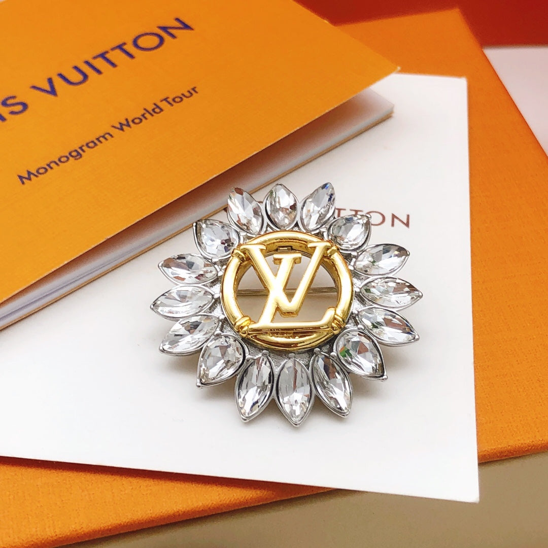 Louis Vuitton Sunflower 18K Gold Brooch