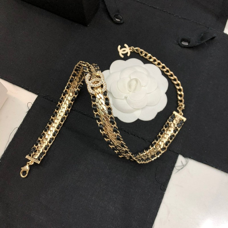 Chanel Strass 18K Gold Necklace