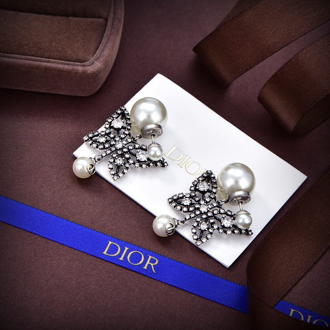 Dior Tribales Butterfly 18K Gold Earrings