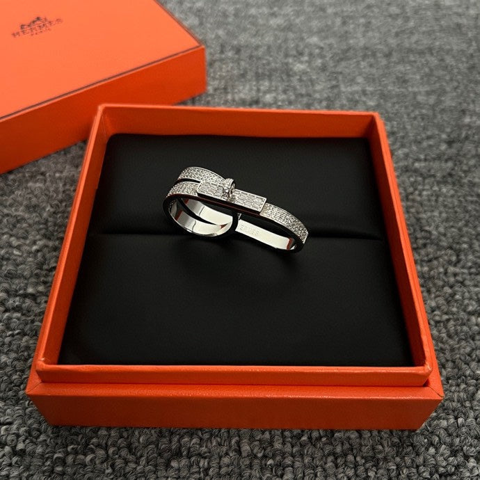 Hermes Kelly Gavroche Double 18K Gold Ring