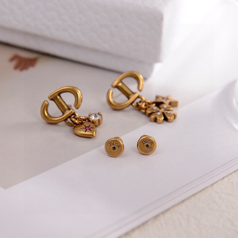 Dior Lucky Charms 18K Gold Earrings