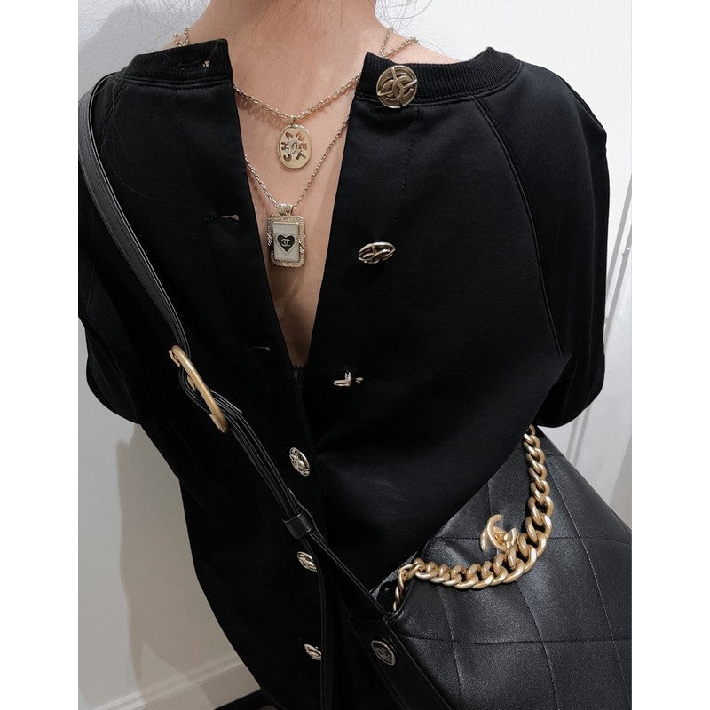 Chanel Script 18K Gold Necklace
