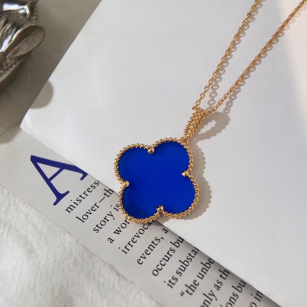 Magic Alhambra Agate Clover 18K Gold Necklace
