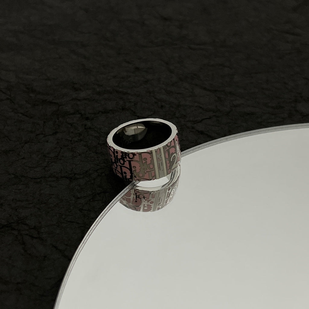 Dior Monogram Enamel 18K Gold Ring