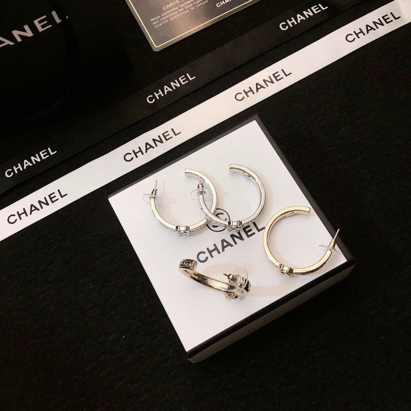 Chanel Circle 18K Gold Earrings