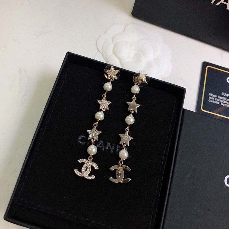 Chanel Long Tassel 18K Gold Earrings