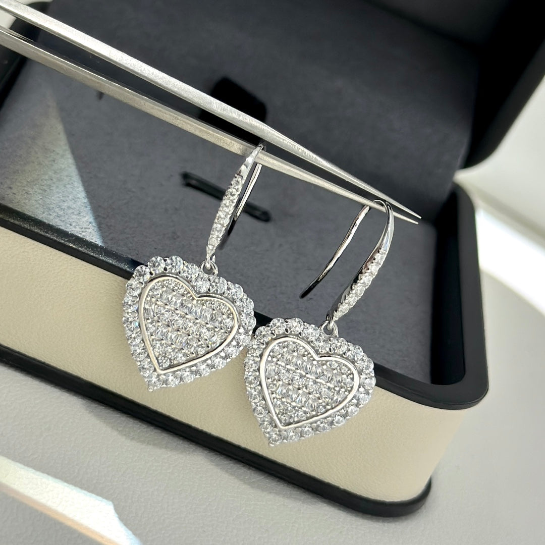 Tiffany Heart Diamonds 18K Gold Earrings