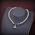 Vivienne West Mini Bas Relief Pearls 18K Gold Necklace