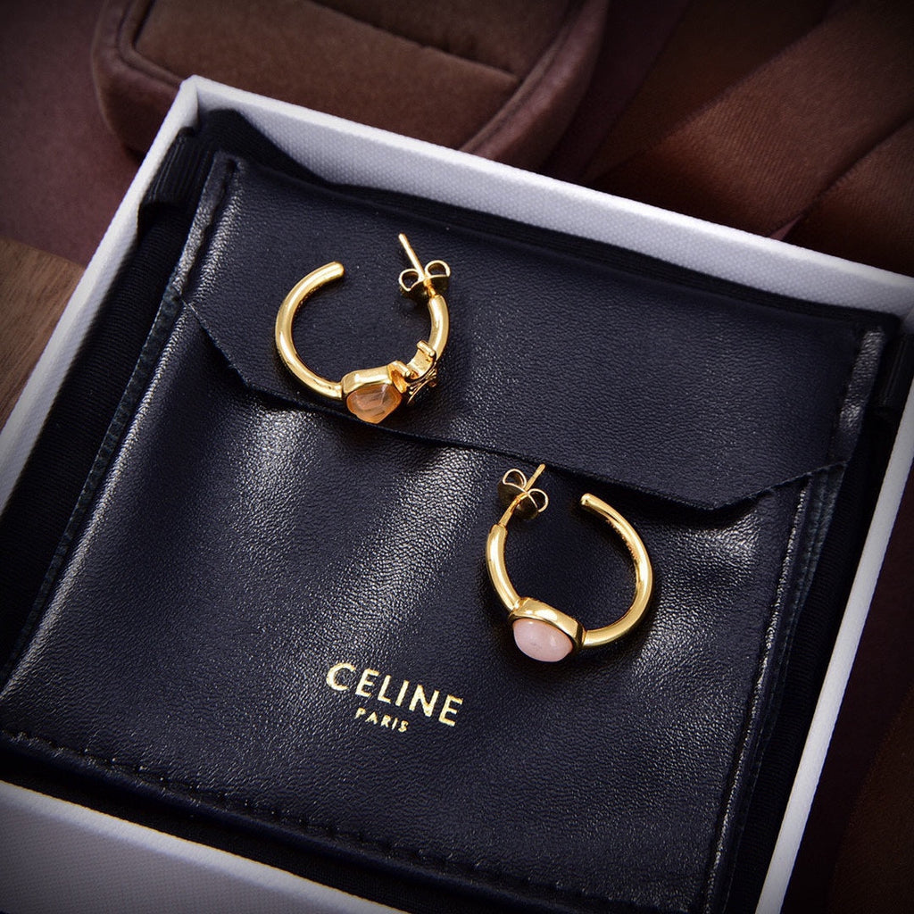 Celine Indie Hoops 18K Gold Earrings
