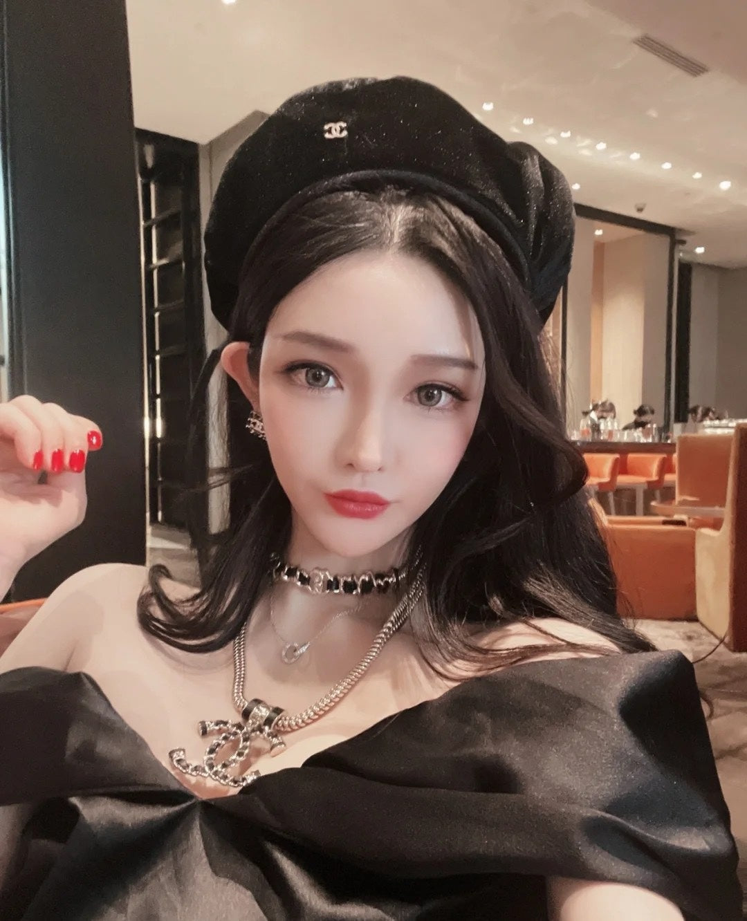 Chanel Leather Chain 18K Gold Necklace