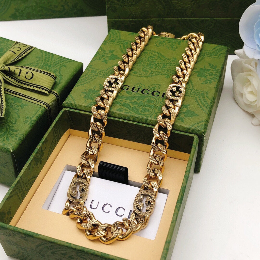 Gucci Double Chain 18K Gold Necklace