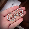Dior Diamond 18K White Gold Earrings