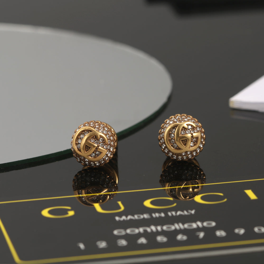 Gucci Double Vintage 18K Gold Earrings