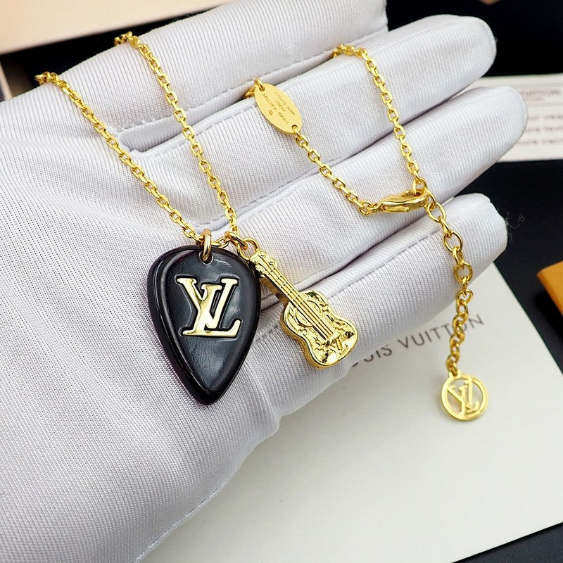 Louis Vuitton Picks Pendant 18K Gold Necklace