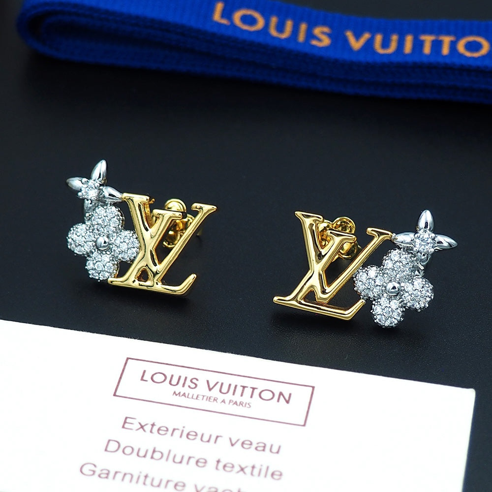 Louis Vuitton Gram 18K Gold Earrings