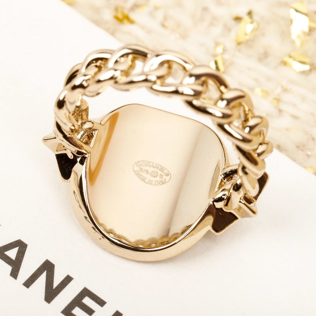 Chanel Chain 18K Gold Ring