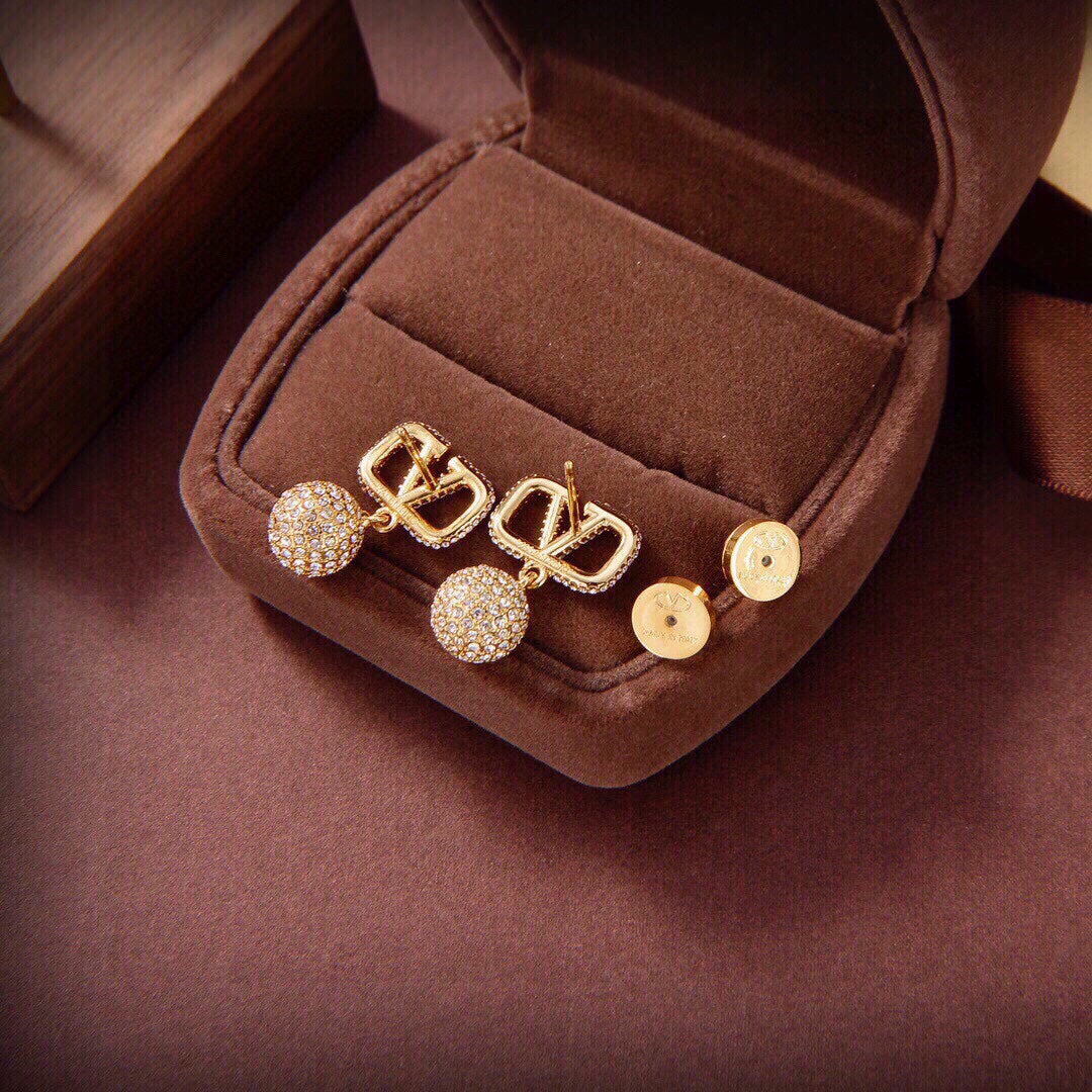 Valentino Diamonds 18K Gold Earrings