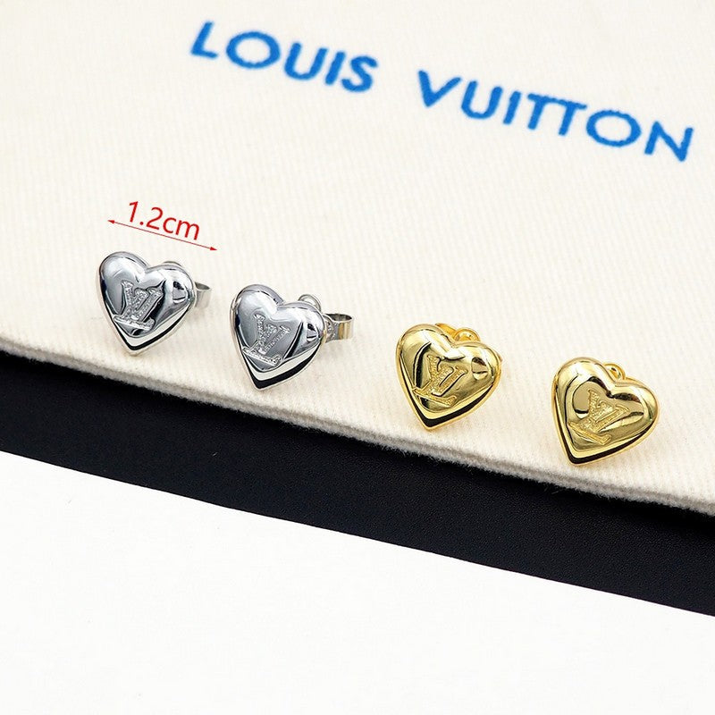 Louis Vuitton Heart 18K Gold Earrings