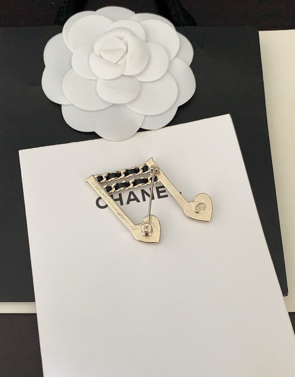 Chanel Music Symbol 18K Gold Brooch