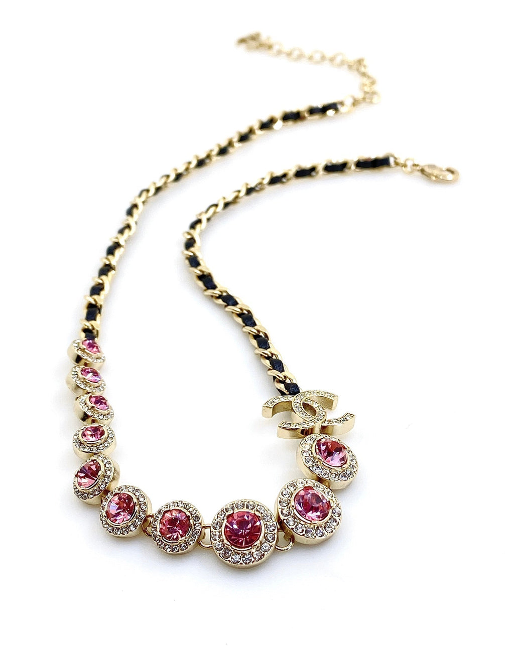 Chanel Leather Choker 18K Gold Necklace