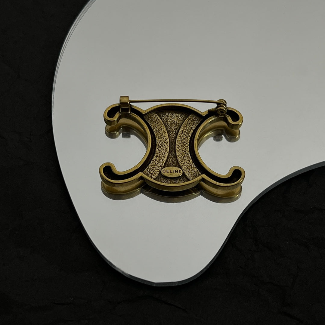 Celine Vintage 18K Gold Brooch