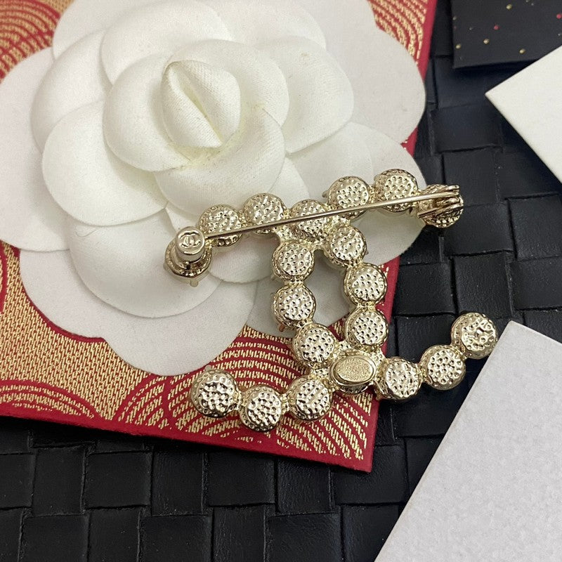 Chanel Color Crystal 18K Gold Brooch