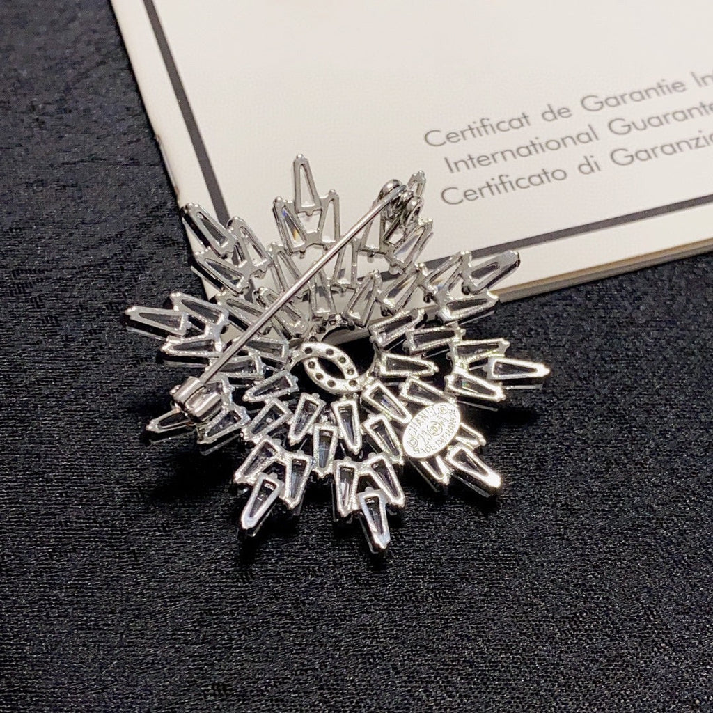 Chanel Snow Flower 18K Gold Brooch