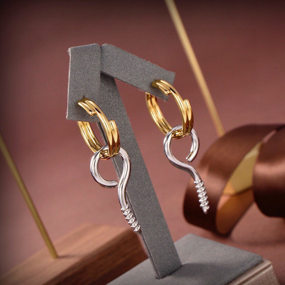Balenciaga Screw 18K Gold Earrings