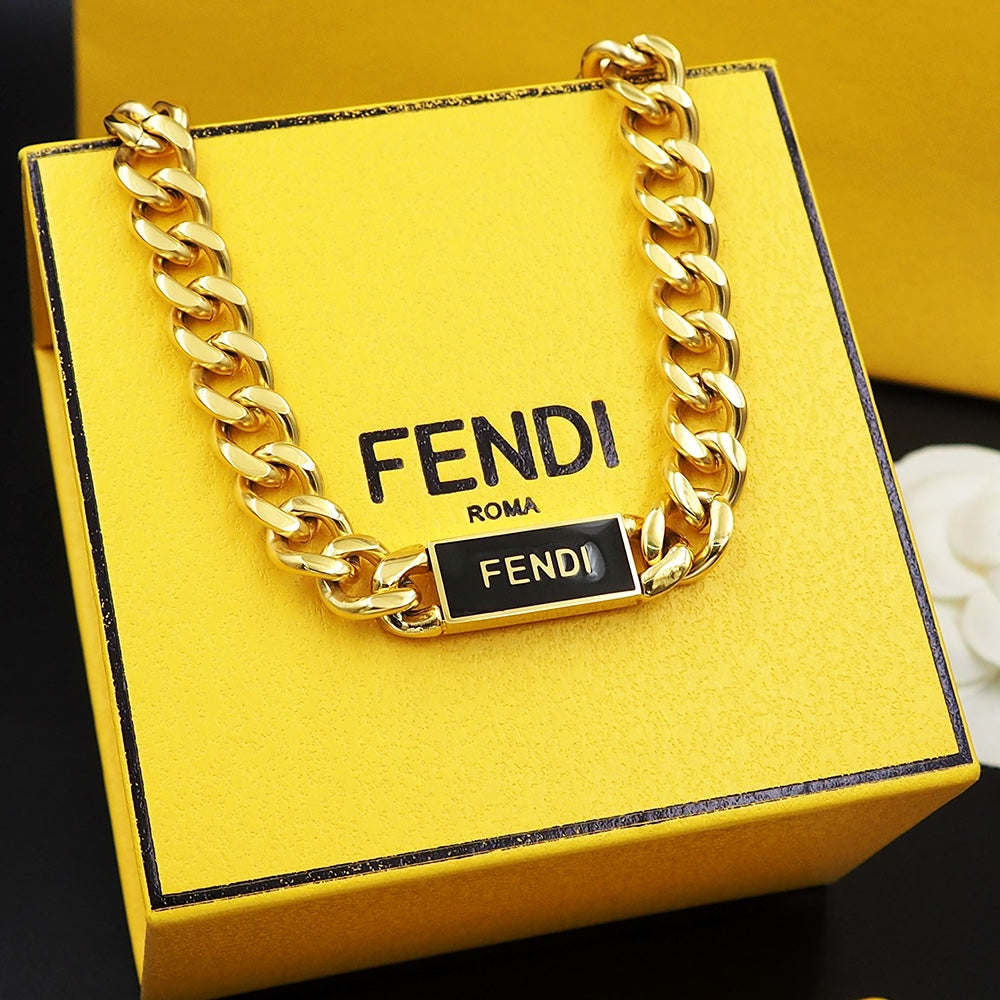Fendi Chain 18K Gold Necklace