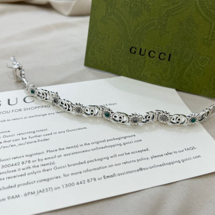Double Gucci Flowers Bracelet
