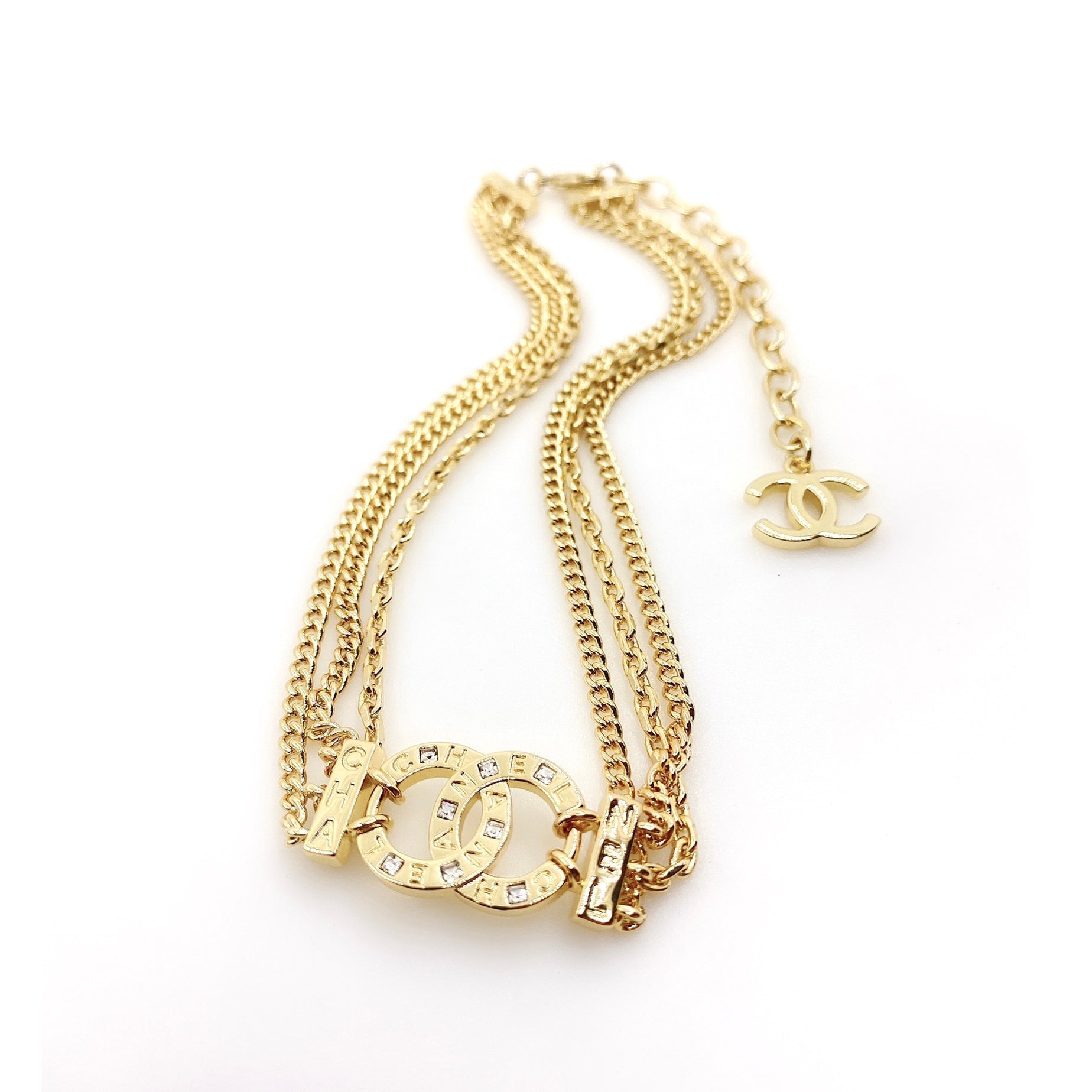 Chanel Chain Choker 18K Gold Necklace