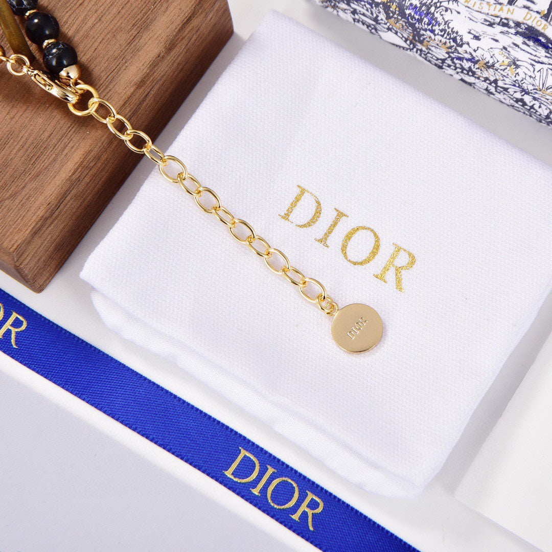Dior 30 Montaigne Choker Black Pearls 18K Gold Necklace