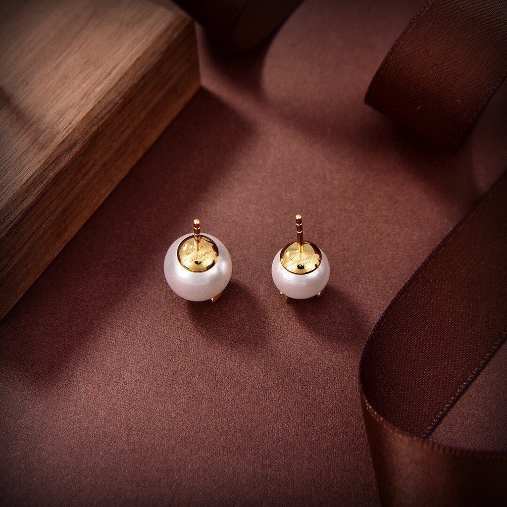 YSL Pearl 18K Gold Earrings