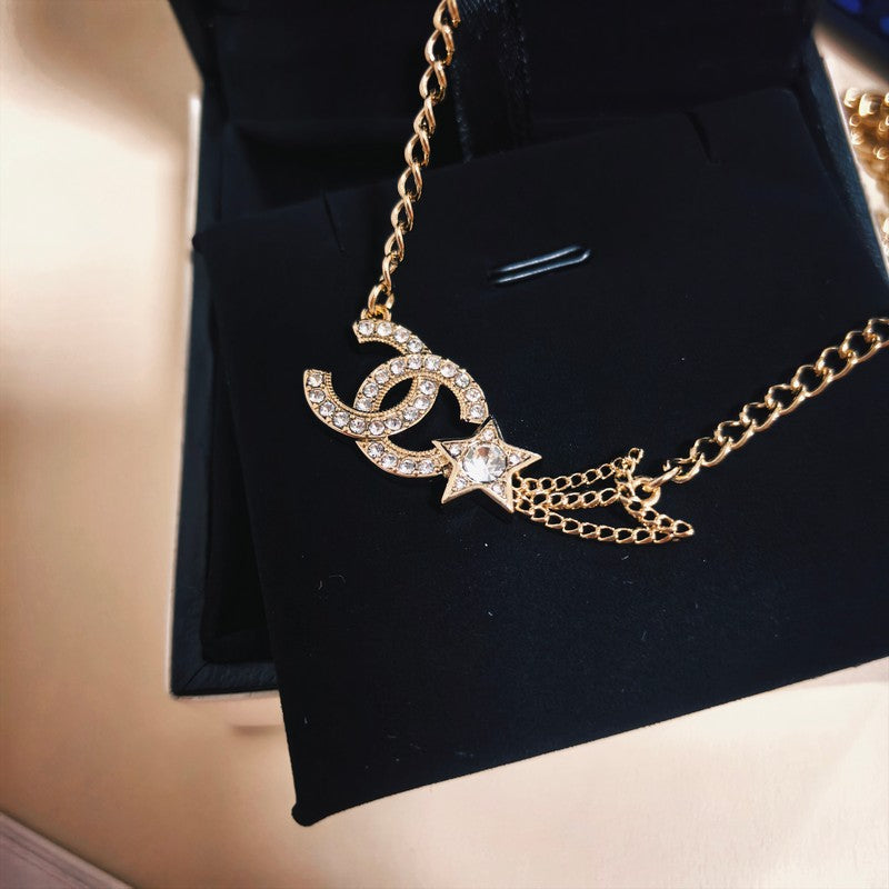 Chanel Star Diamond 18K Gold Necklace