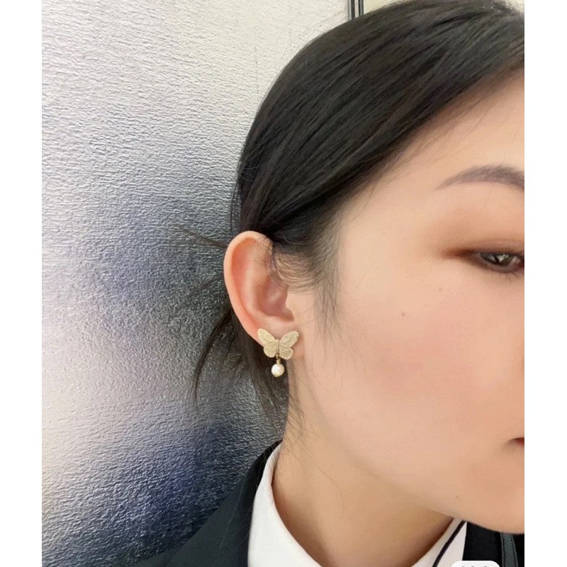 Dior Butterfly 18K Gold Earrings