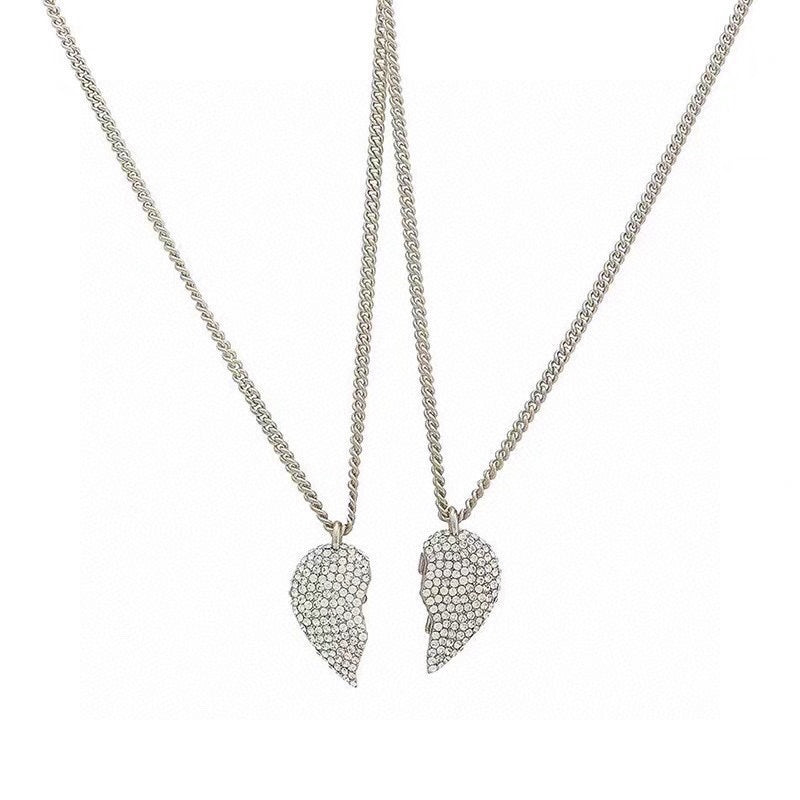 Balenciaga Lovelock Set Of Two Silver-tone Crystal 18K Gold Necklace