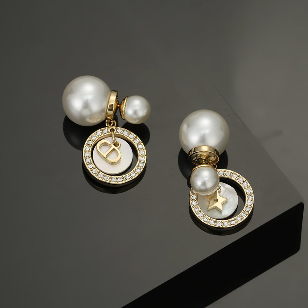 Dior Tribales Pearl 18K Gold Earrings