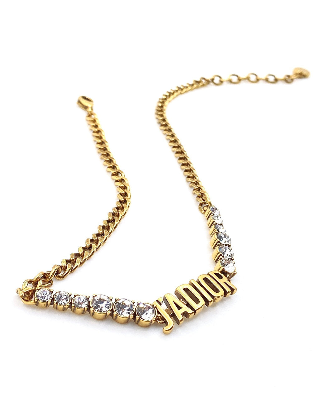 Dior J'adior Crystal Choker 18K Gold Necklace
