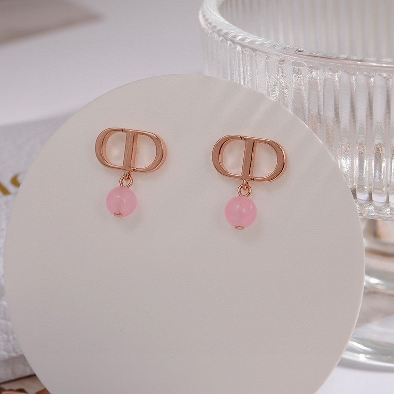 Dior Petit Pink 18K Gold Earrings