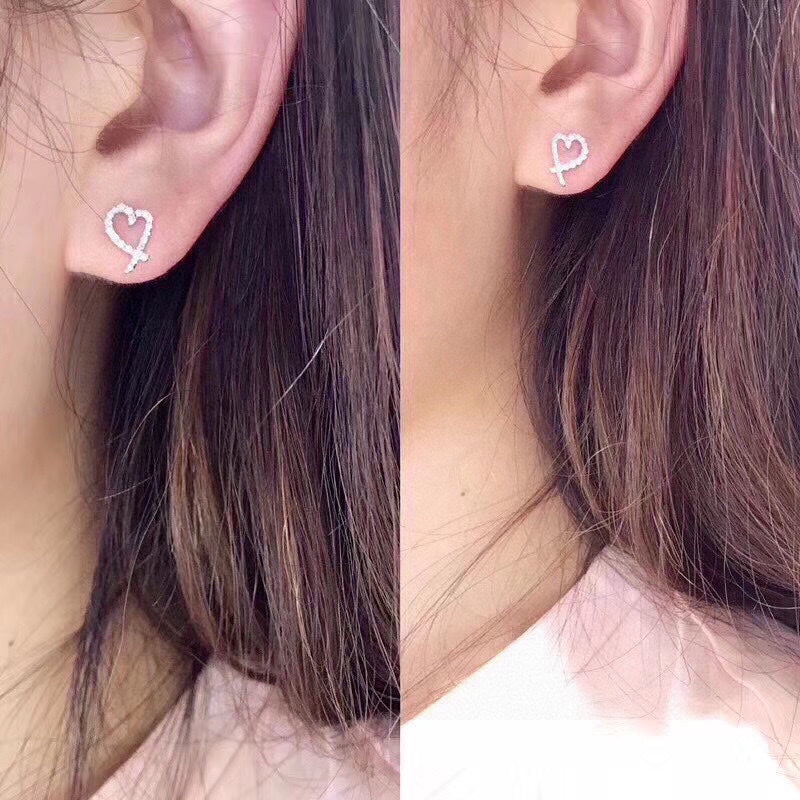 Tiffany Diamond 18K Gold Earrings